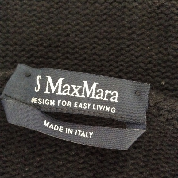 MAX MARA BLACK WOOL CASHMERE V NECK SWEATER MEDIUM - Picture 6 of 8